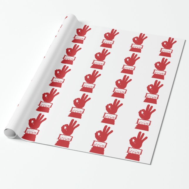 ok Santa Wrapping Paper (Unrolled)