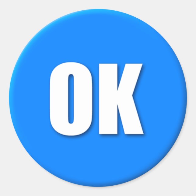 OK Sticker (small) (Front)