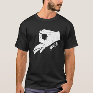 Ok Symbol Hand Gotcha Halloween Funny Circle Game  T-Shirt