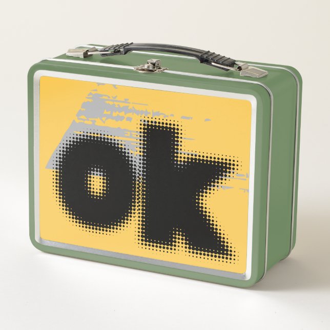 Ok Vibes - simple & bold Metal Lunch Box (Front)