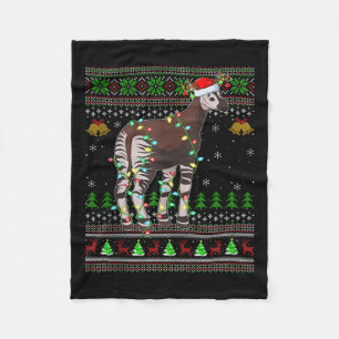 Oka Ugly Christmas Sweaters Holiday Santa Cute Xma Fleece Blanket