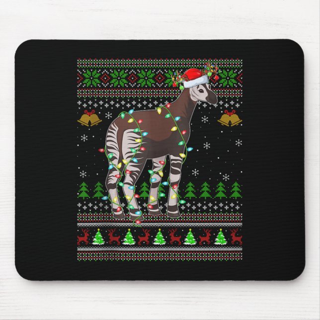 Oka Ugly Christmas Sweaters Holiday Santa Cute Xma Mouse Mat (Front)