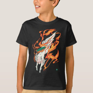 Okami Amaterasu Sun God Wolf The Great Wave Video  T-Shirt