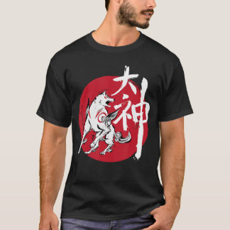 Okami Amaterasu Sun God Wolfhe Great Wave Video Ga T-Shirt