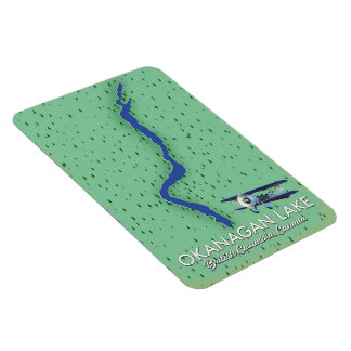 Okanagan Lake British Columbia Canada map Magnet