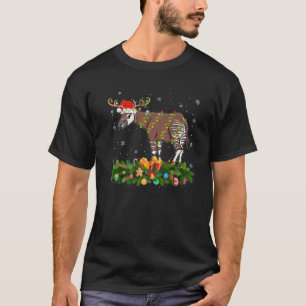 Okapi Animal Lover Reindeer Santa Hat Okapi Christ T-Shirt