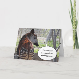 Okapi Butt Greeting Card