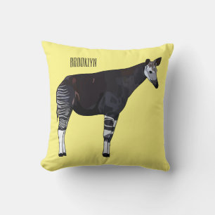 Okapi cartoon illustration cushion