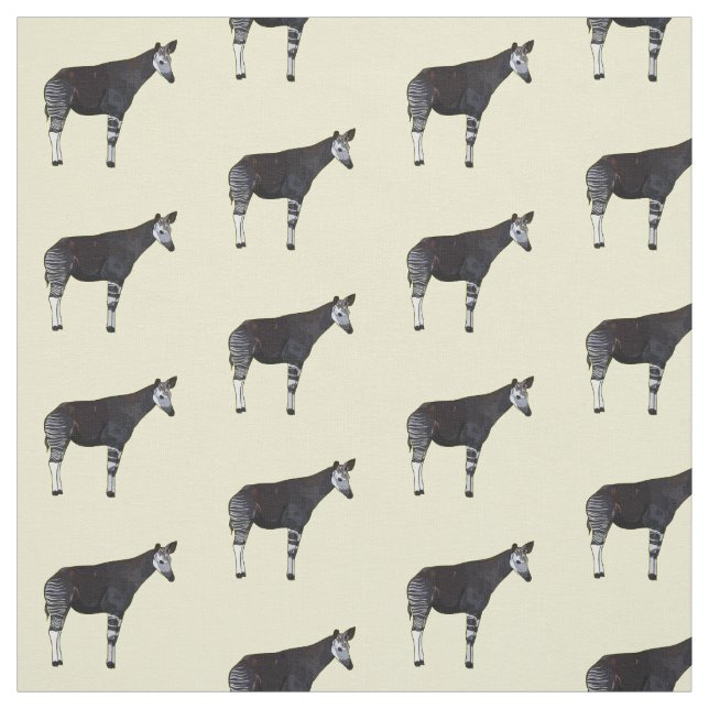 Okapi cartoon illustration fabric (Swatch)