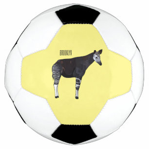 Okapi cartoon illustration football