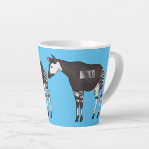 Okapi cartoon illustration  latte mug
