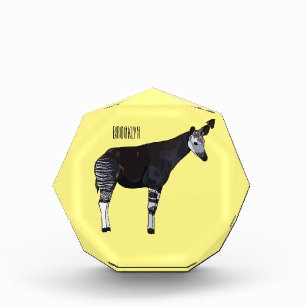 Okapi cartoon illustration photo block