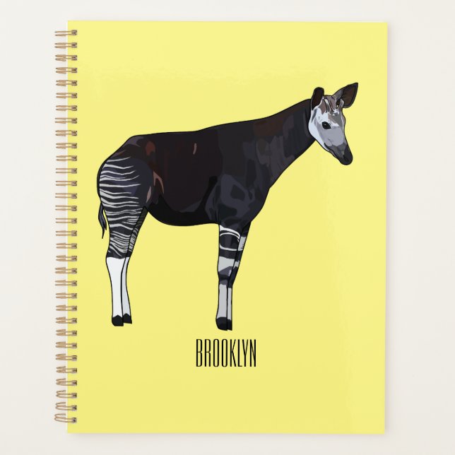 Okapi cartoon illustration planner (Front)