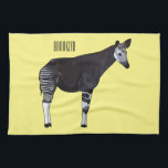 Okapi cartoon illustration tea towel<br><div class="desc">Okapi cartoon illustration</div>