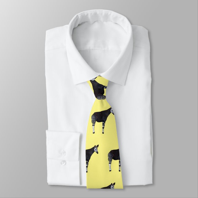 Okapi cartoon illustration tie (Tied)