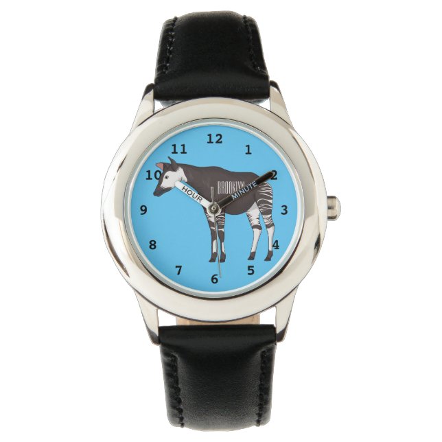 Okapi cartoon illustration watch (Front)