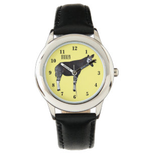 Okapi cartoon illustration watch
