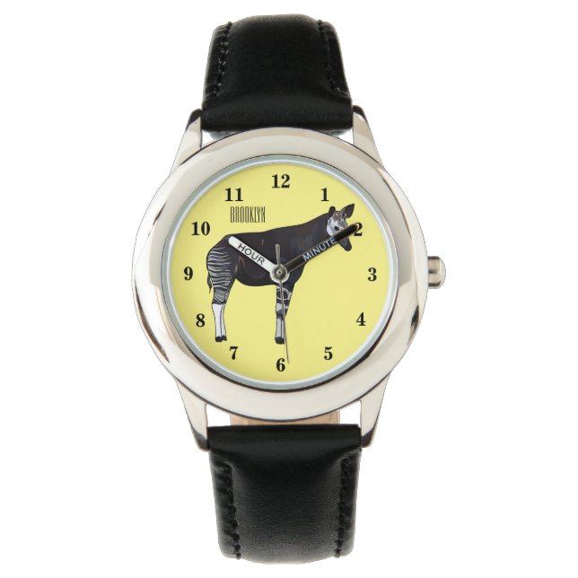 Okapi cartoon illustration watch (Front)