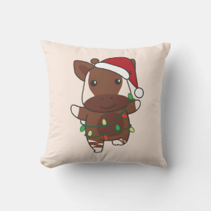 Okapi Christmas Winter Animals Holiday Okapis Cushion