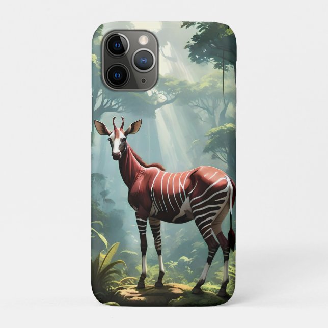 Okapi In The Rainforest (Zebra Giraffe),  Case-Mate iPhone Case (Back)