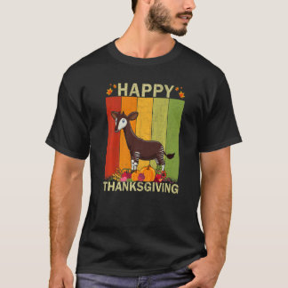 Okapi  Retro Graphic Family Matching Thanksgiving T-Shirt