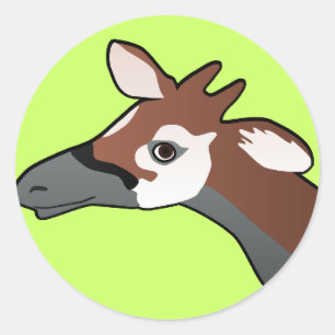 Okapi round Sticker