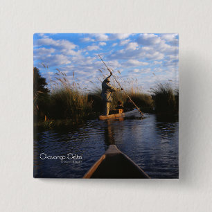 Okavango Delta 15 Cm Square Badge