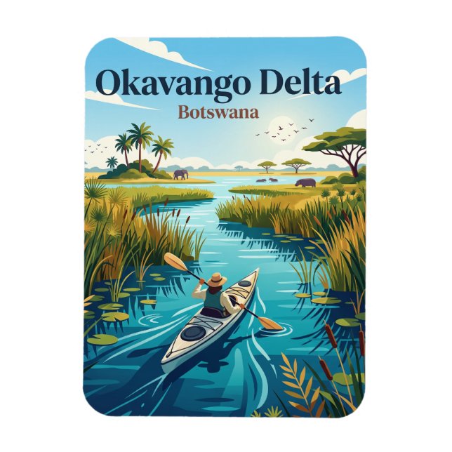 Okavango Delta Botswana Magnet (Vertical)