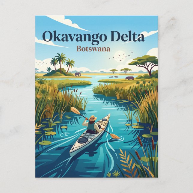 Okavango Delta Botswana Postcard (Front)
