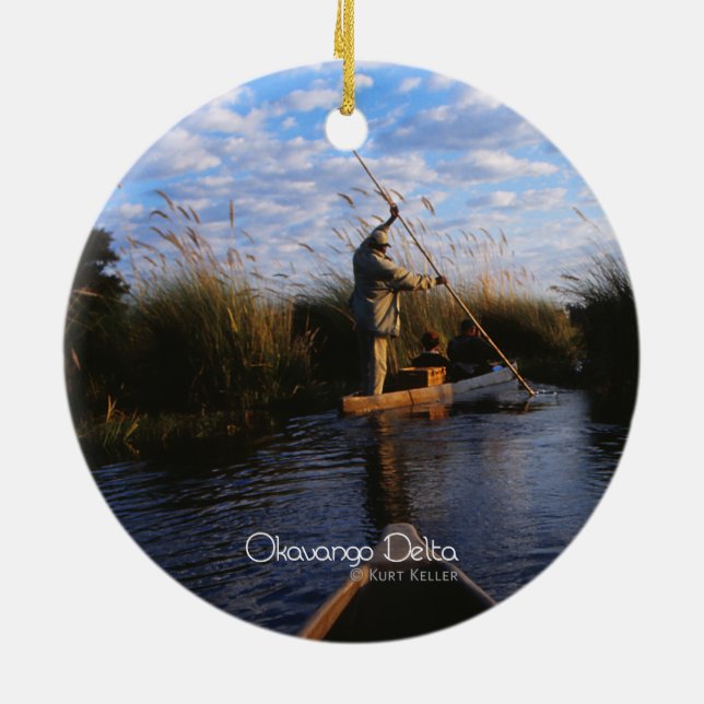 Okavango Delta Ceramic Tree Decoration (Back)