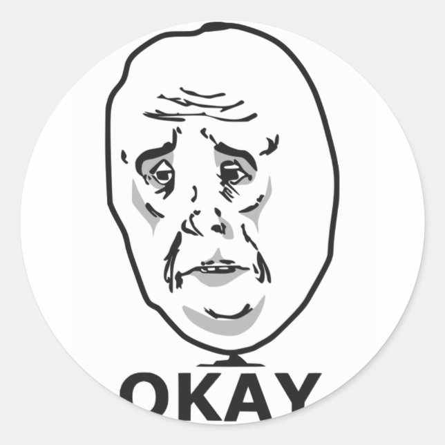 Okay Guy Meme Classic Round Sticker (Front)