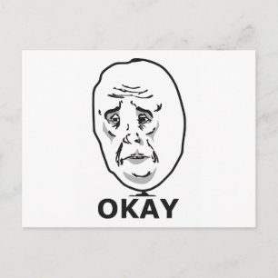 Okay Guy Meme Postcard