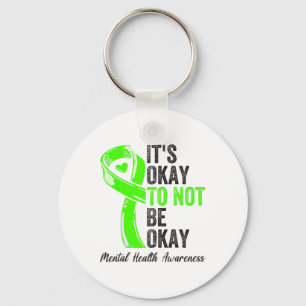 Okay To Not Be Okay - Mental Health Awareness Ribb Key Ring