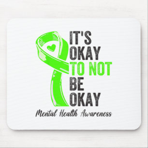 Okay To Not Be Okay - Mental Health Awareness Ribb Mouse Mat