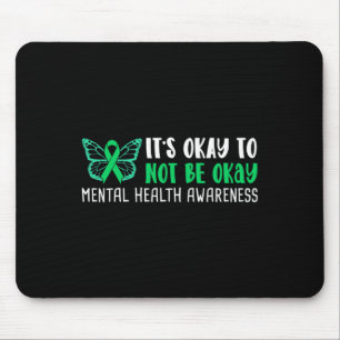 Okay To Not Be Okay Mental Health Awareness Ribbon Mouse Mat