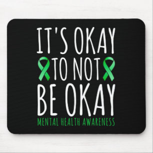 Okay To Not Be Okay Mental Health Awareness Ribbon Mouse Mat