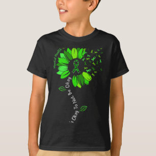 Okay To Not Be Okay Mental Health Awareness Ribbon T-Shirt