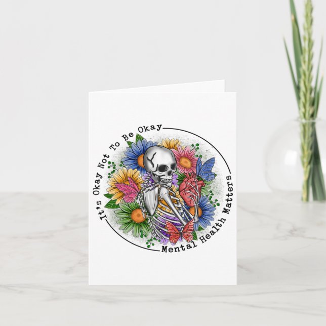 Okay To Not Be Okay Mental Health Awareness Women  Card (Front)