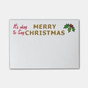 Okay to Say Merry Christmas Post-it Notes