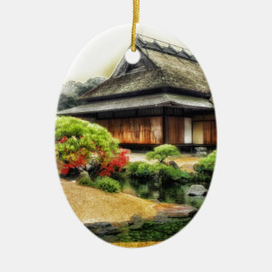 Okayama Japan Temple Ceramic Tree Decoration