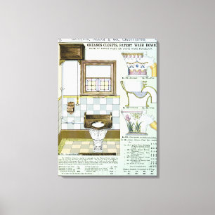 Okeanos Closets from a catalogue of sanitary wares Canvas Print