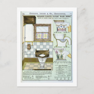 Okeanos Closets from a catalogue of sanitary wares Postcard