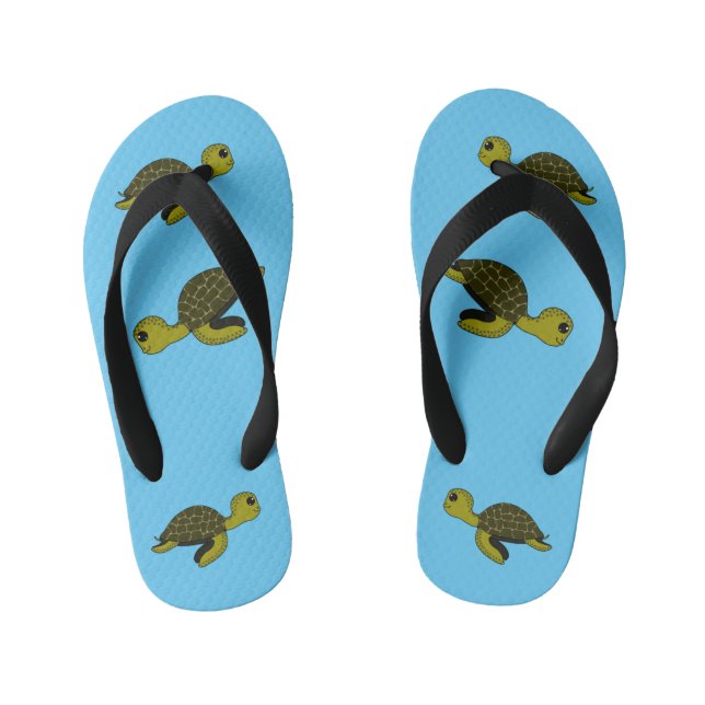 Okeanous the turtle kid's flip flops (Footbed)
