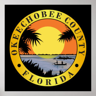 Okeechobee county seal poster