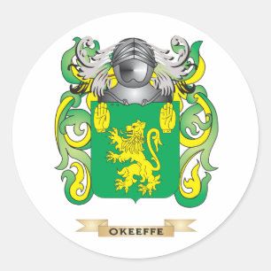 O'Keeffe Coat of Arms (Family Crest) Classic Round Sticker