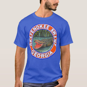 Okefenokee Swamp Georgia Vintage Alligator Gator T T-Shirt