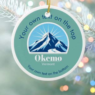 Okemo Colorado ski resort christmas  Ceramic Tree Decoration