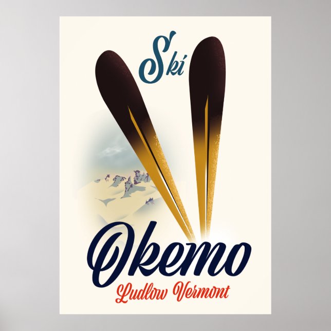 Okemo Ludlow Vermont ski poster (Front)