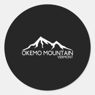 Okemo Mountain Skiing Vermont Classic Round Sticker