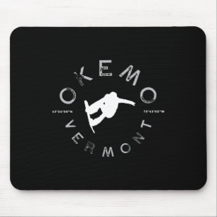 Okemo Mountain Vermont Graphic Vintage Snowboard T Mouse Mat